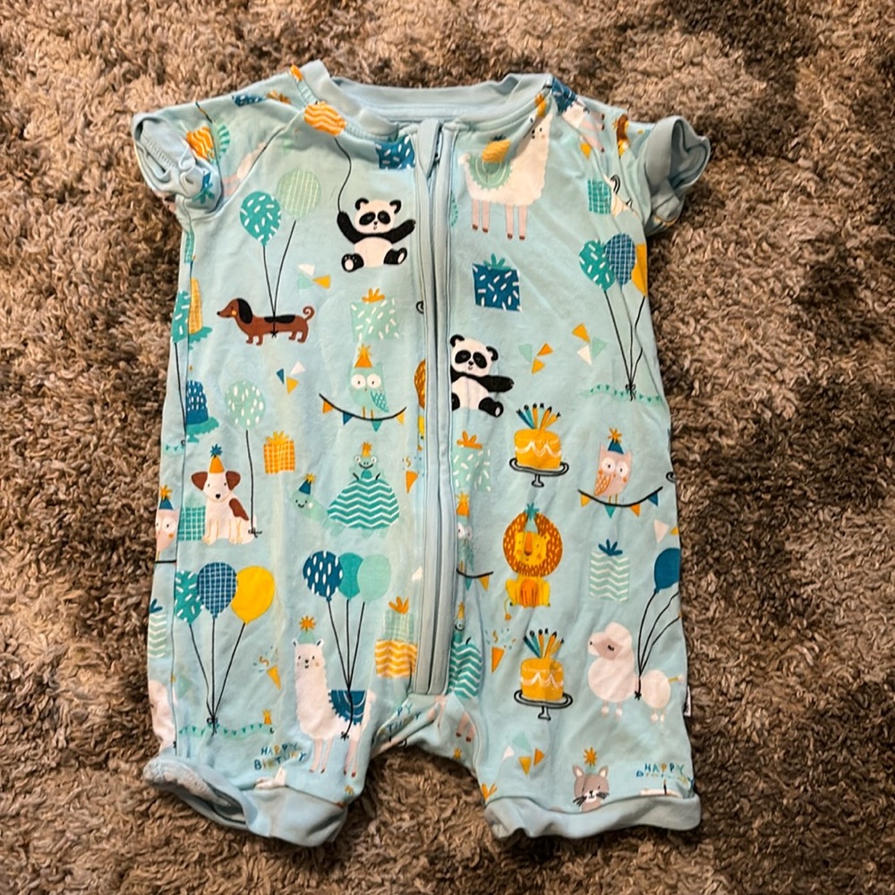 Little Sleepies birthday animals 3-6 months